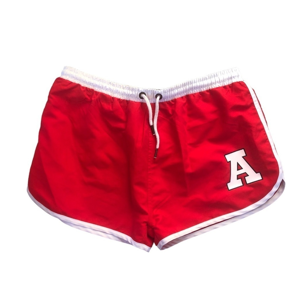 Aussiebum Short - Stubby Red  Sz. L Mesh Liner Logo Quick Drying Swim  Beach